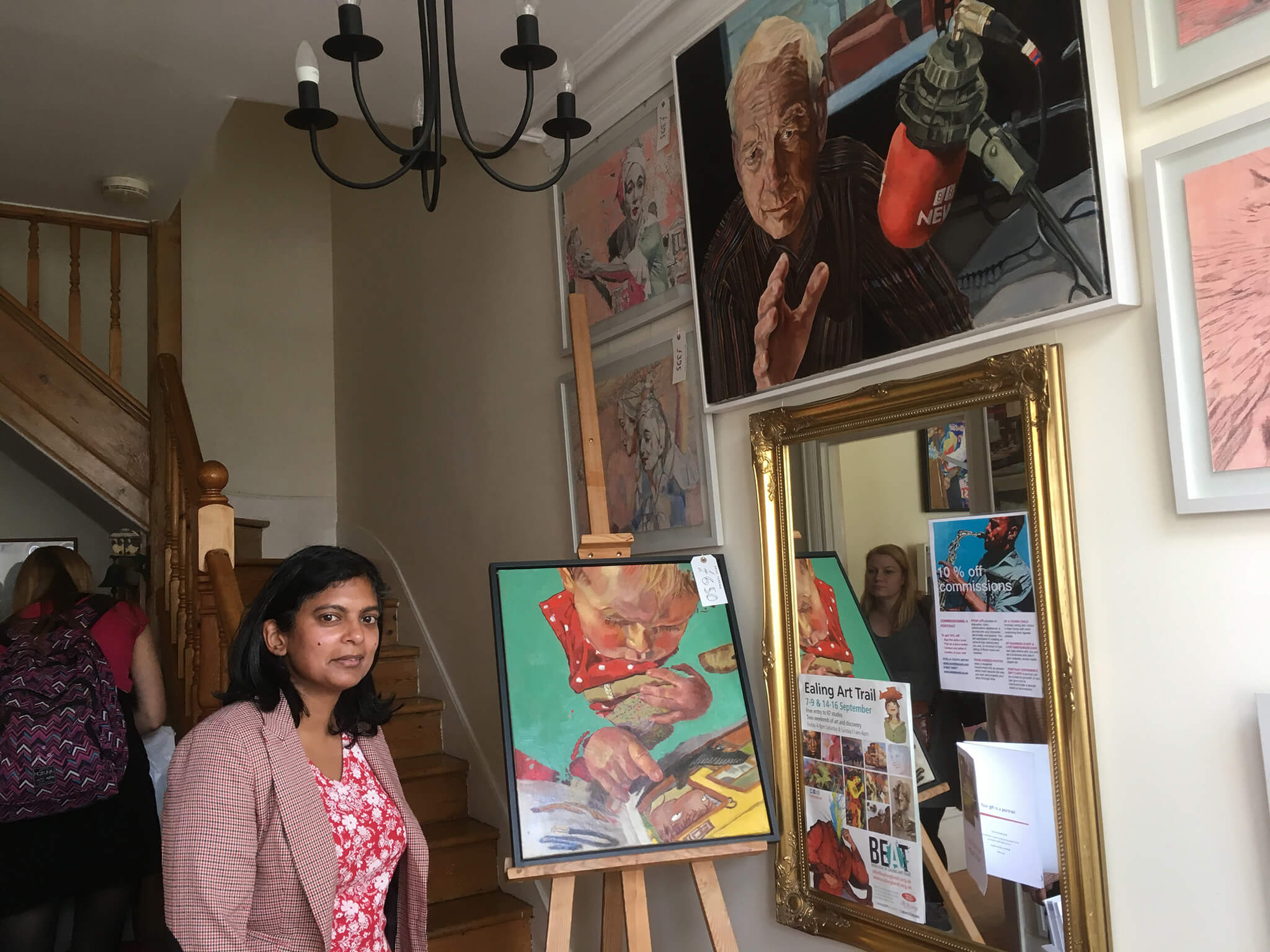 Ealing MP Rupa Huq visits Stella Tooth's open studio for BEAT Borough of Ealing Art Trail 2018.
