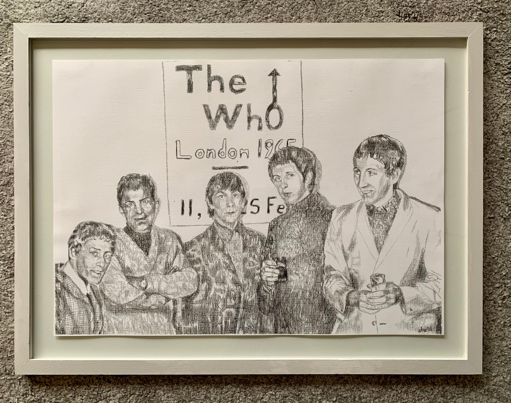 The Who drawing on paper by Stella Tooth 