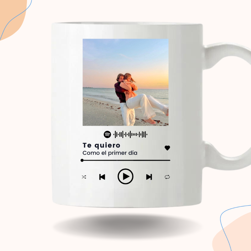 Placa transparente con foto personalizada y código spotify. 13x18cm -   - Regalos originales y personalizados