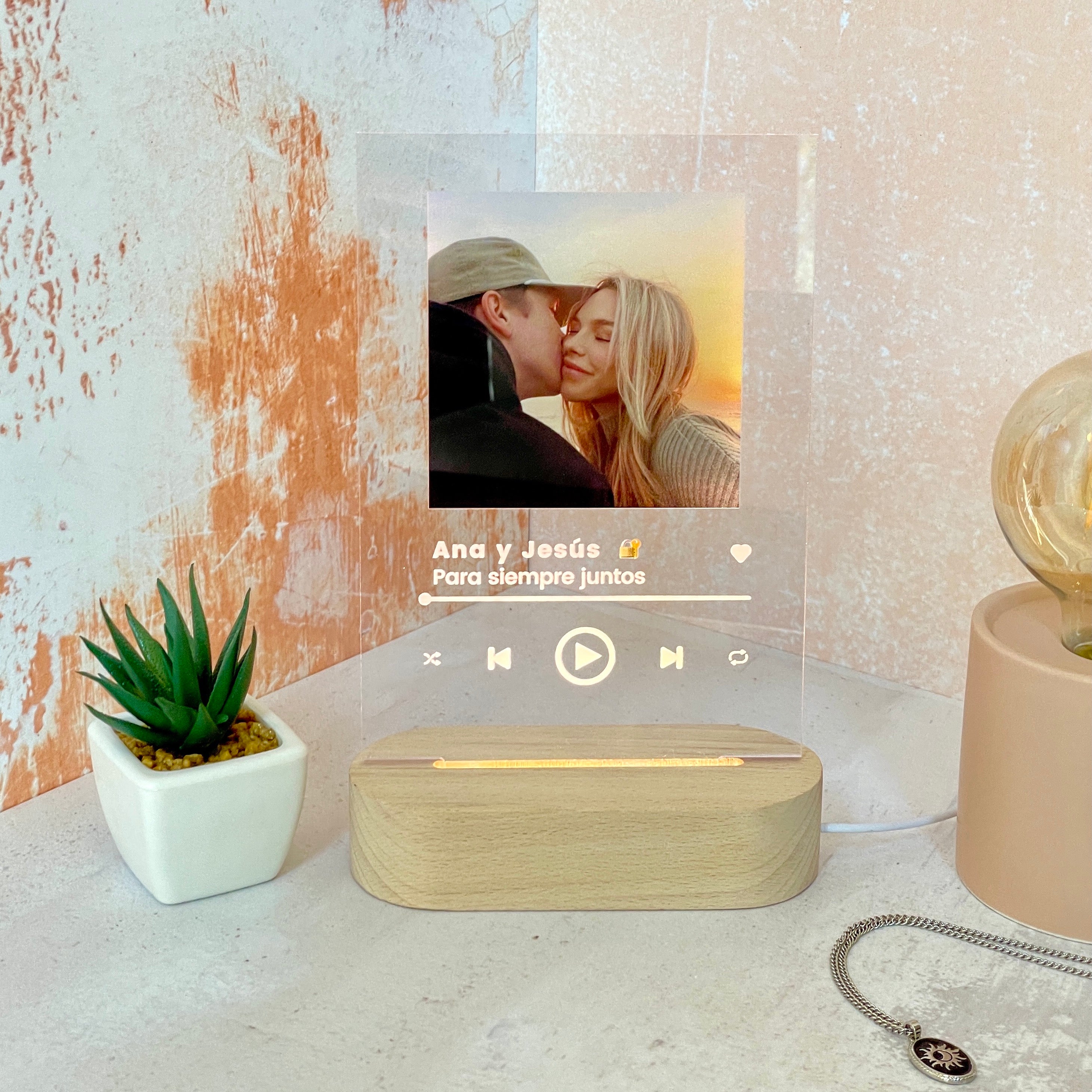 Lámpara Spotify con Caja Personalizada – Detalles Cool