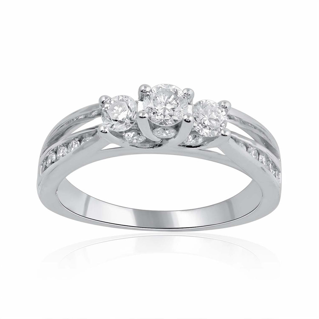 18K WG Engagement Women Diamond Ring-1Pc