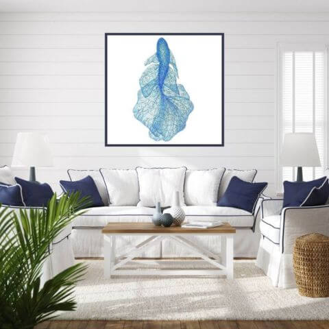 Jigsaw puzzle aus fish mounted on a living room wall