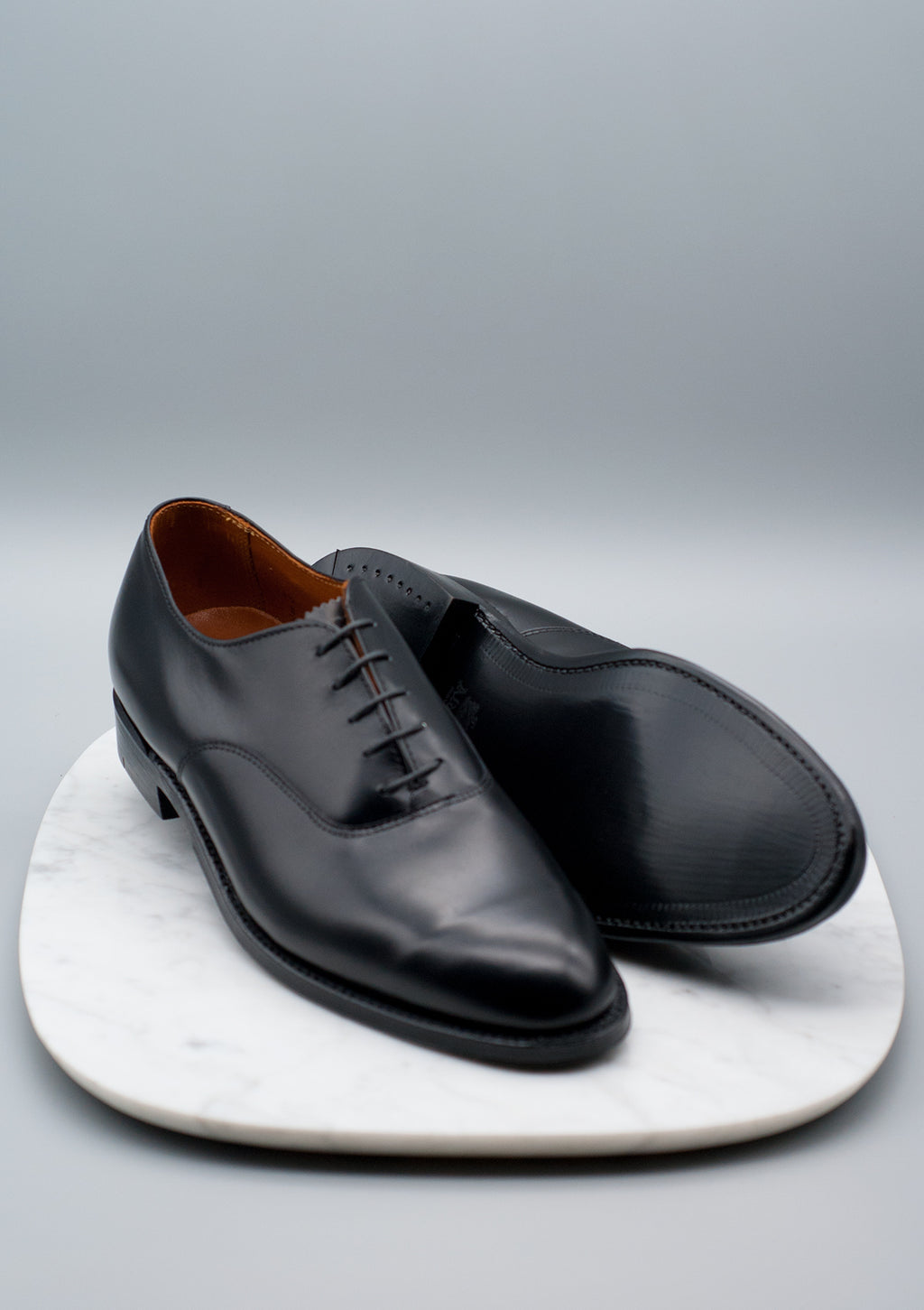 Alden 932 Plain Toe Bal - Black Calfskin – Dashing Chicago