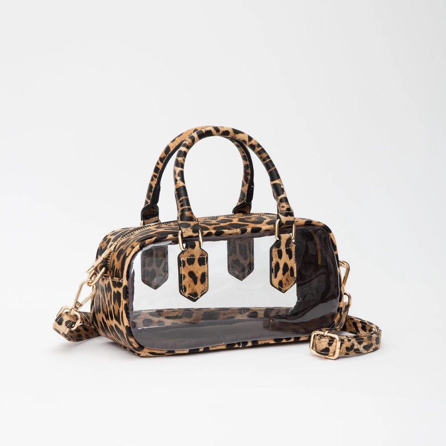 Alivia Leopard Clear Crossbody Bag