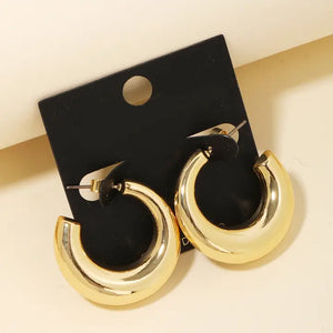 Gold Dipped Hoop Earrings - Classy Chaos Boutique