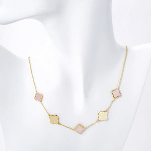 Gold Dipped Quatrefoil Necklace - Classy Chaos Boutique