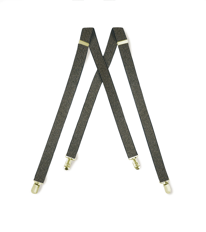 Gold Metallic Clip on Suspender – Tuxedo Park Wholesale