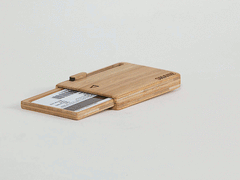 The Delta is a wallet made from 1/4" bamboo. It is slim, stylish, and practical. The slider holds up to four credit cards. And there's a money clip attached for cash.
