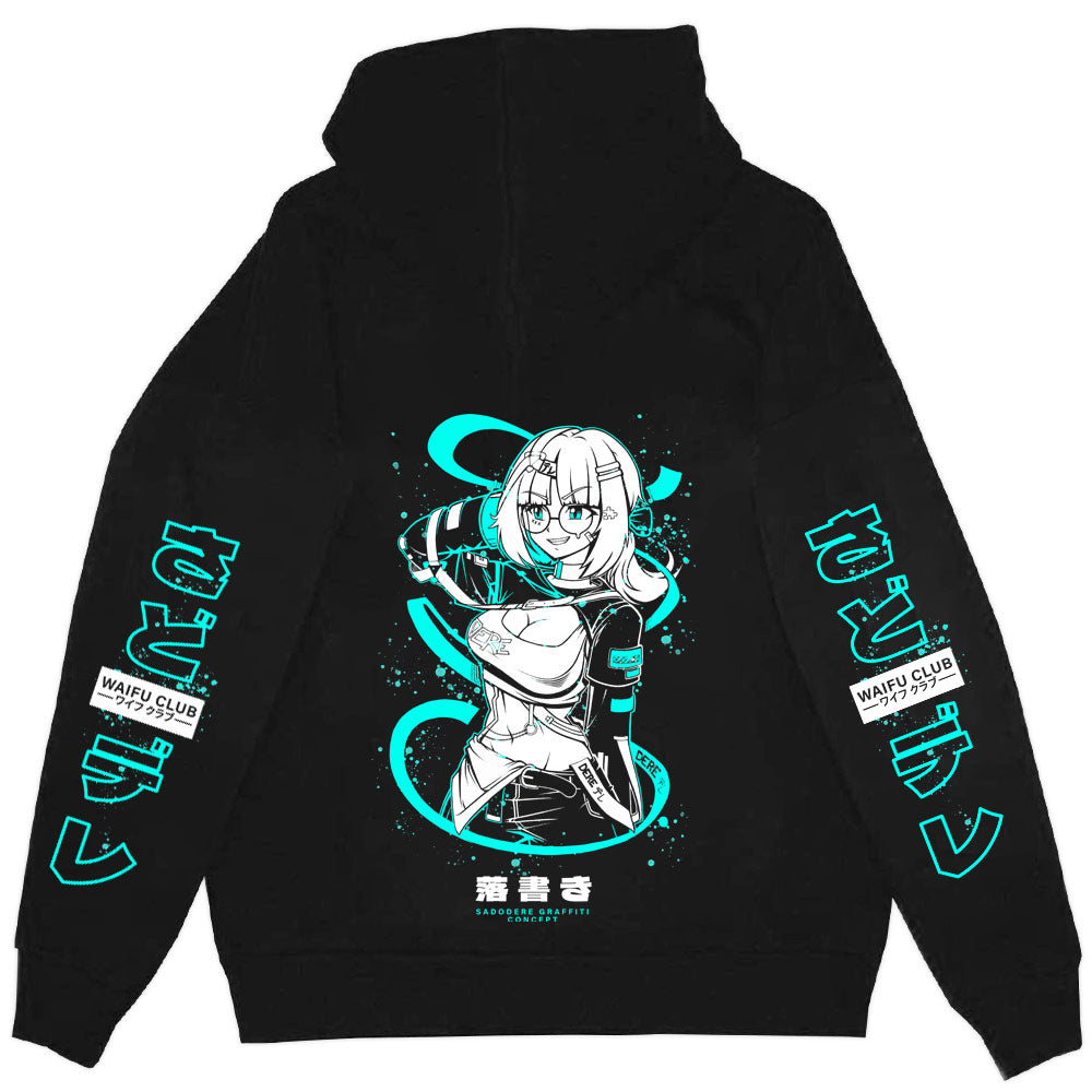 Waifu Club Sado Graffiti Splatter Anime Hoodie – UwU LLC