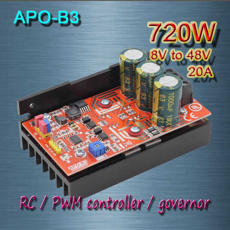 APO-B3 DC brush motor 20A ESC PWM controller + RC + speed controller 7 ...