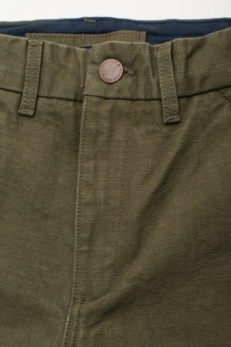 Workers Chino Slim Fit | 14 Ounce Slub Army Green – Freenote Cloth