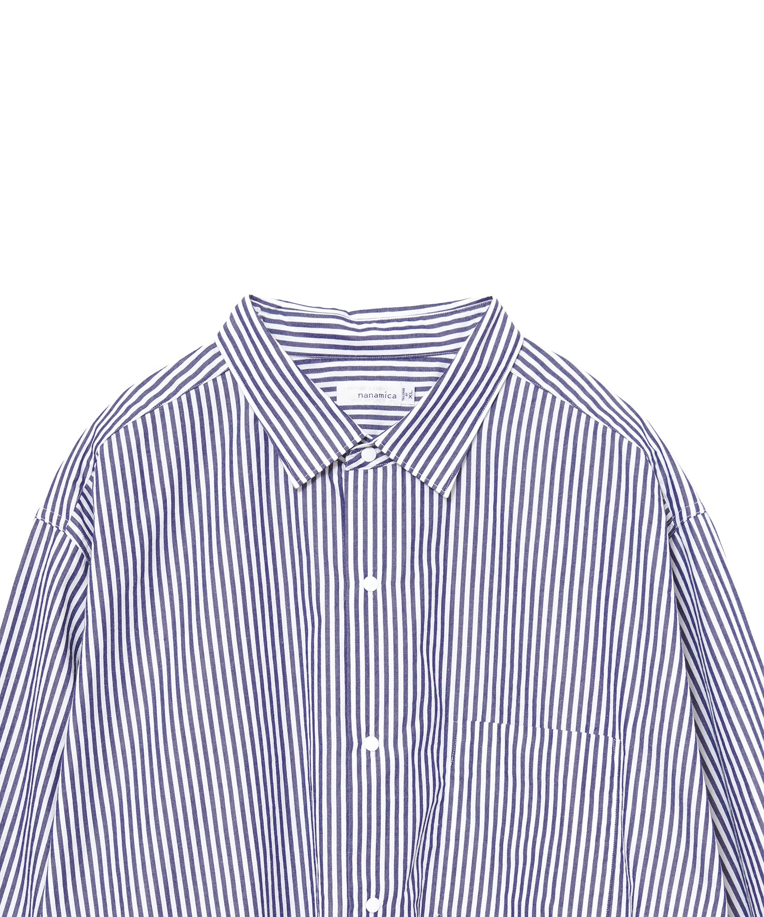 MEN】nanamica REGULAR COLLAR STRIPE WIND SHIRT – AMERICAN RAG CIE