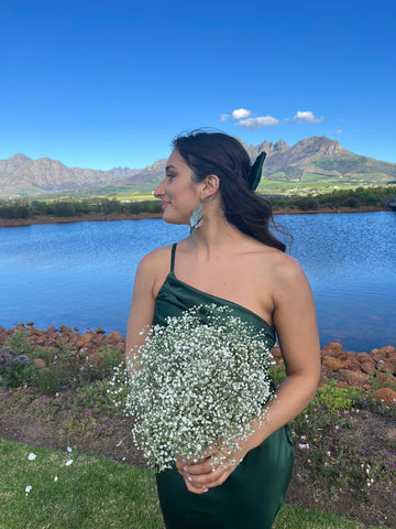 Shelli bridesmaid dress and hair bow