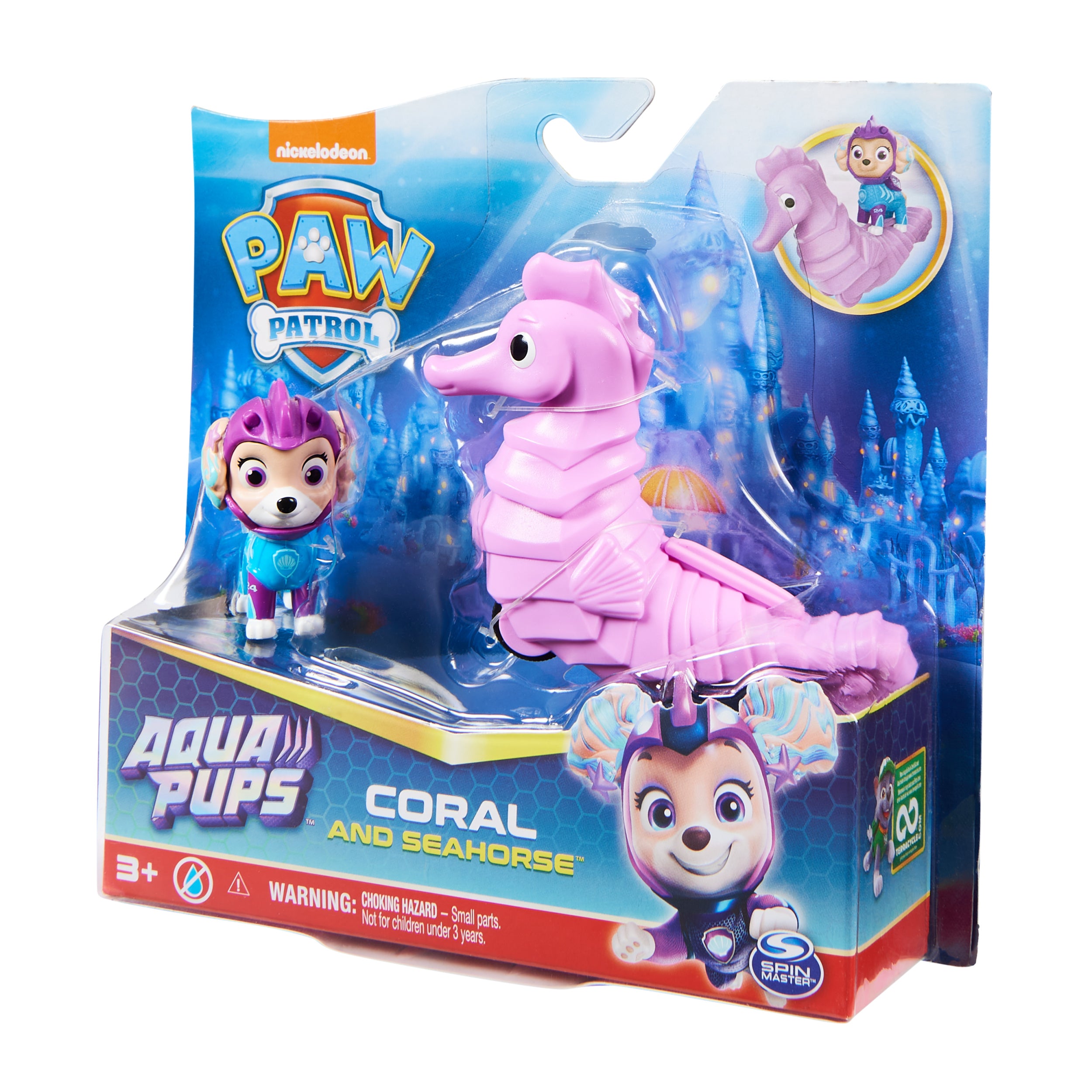 SPIN MASTER Pack x2 Figurine Aqua Pups Coral Pat Patrouille pas