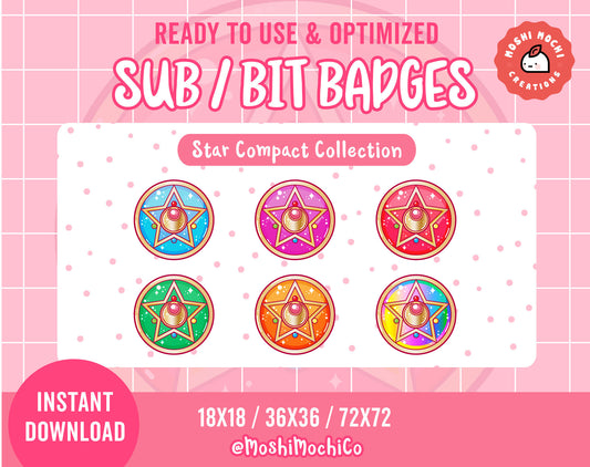 Sailormoon Twitch Badges - Gaming Visuals