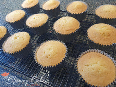 Cupcakes on cooling rack