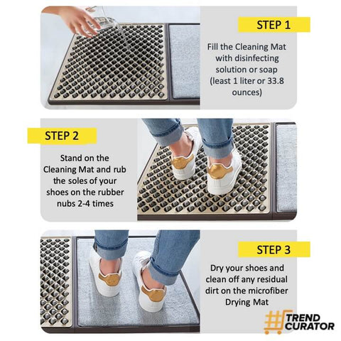 Non Slip Shoe Soles Disinfecting Floor Mat, Automatic Cleaning Household  Foot Pads, Indoor Outdoor Rubber Easy Clean Sole Doormat, Carpet and Door