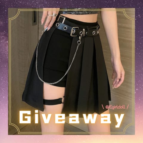Egirldoll Gothic Pleated Skirt Giveaway