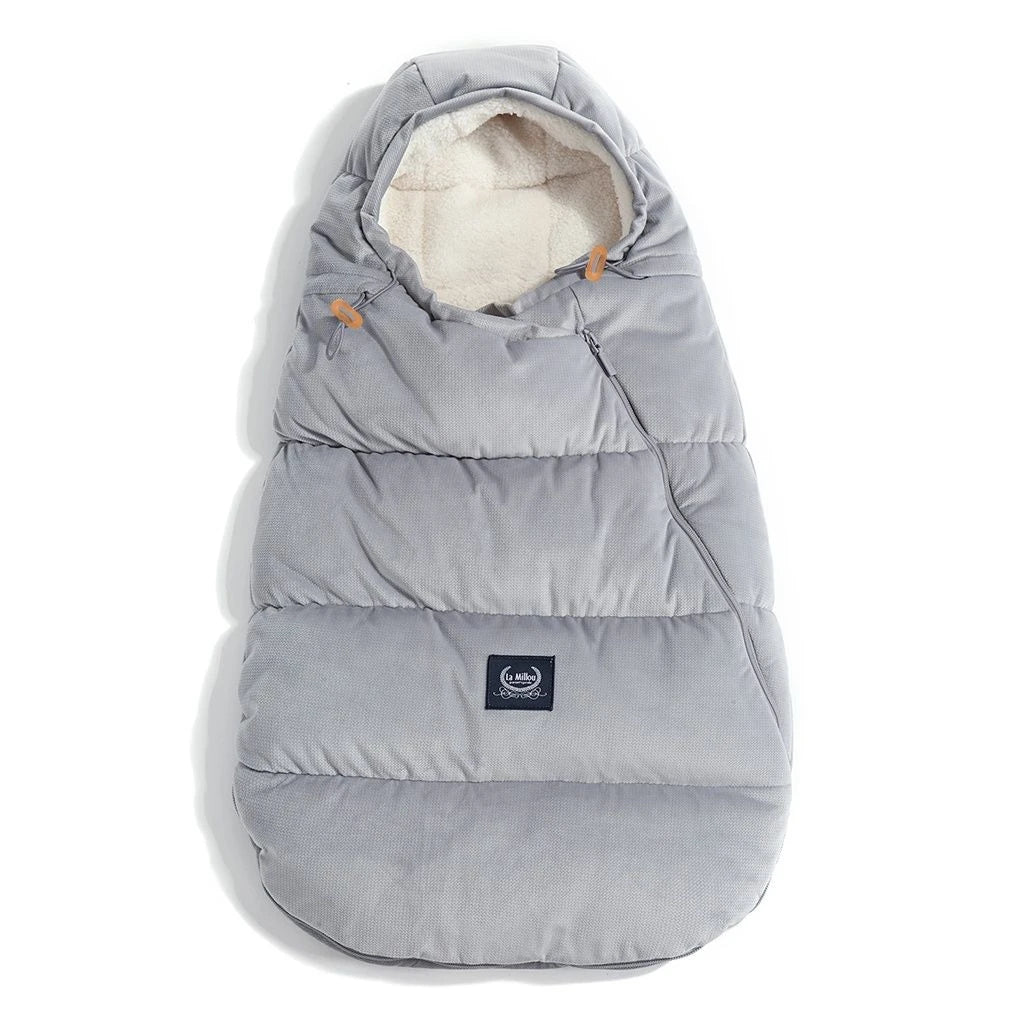 Premium Kinderwagen-Fußsack mit Schafwolle: Der Everest für warmen