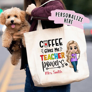 Hello School Personalized Teacher Tote Bag