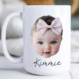 Custom Baby Photo And Text Mug, Personalized Photo Mug, Face Mug, Custom Photo Mug, Custom Birthday Gift, Baby Face Mug, Personalized Face mug