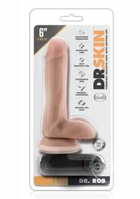 Dr. Skin Dr. Rob 6" Vibrating Cock with Suction Cup - Vanilla