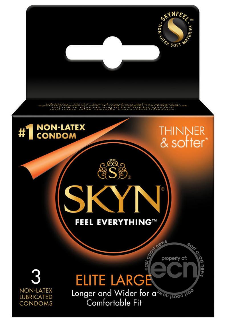 Skyn Elite Large Size NonLatex Polyisoprene Condoms 3Pack