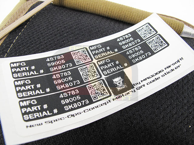 military serial number stickers