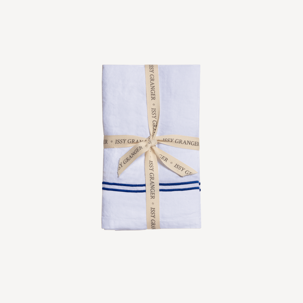 White Double Piped Linen Napkins - Set of Four – Issy Granger