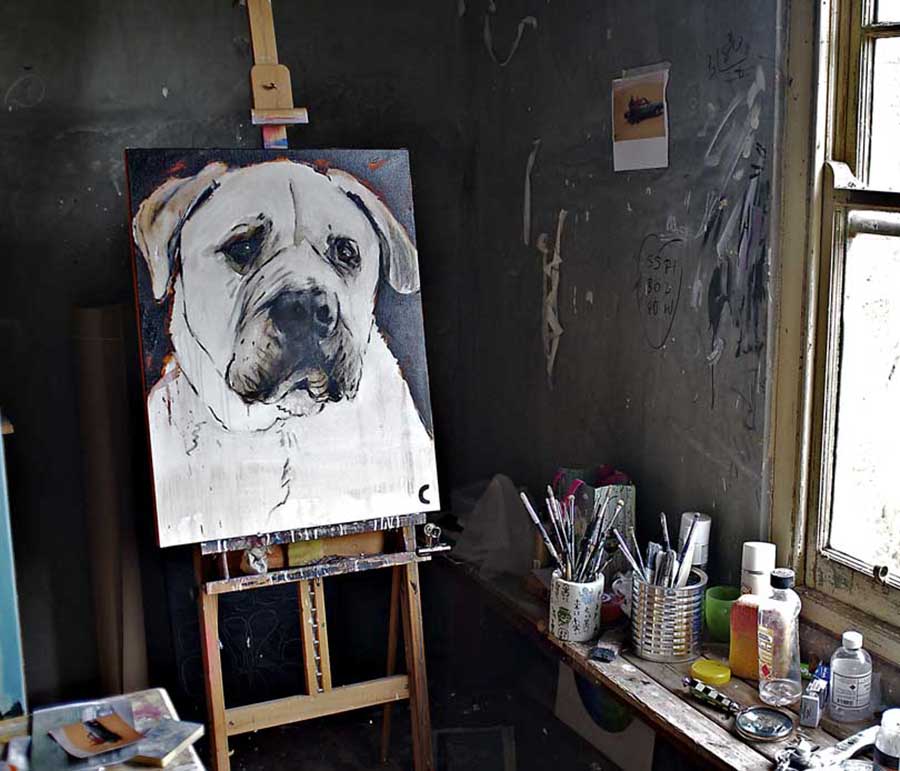 cassie thring, cassie thring artist, dog painting, cassie thring blog,