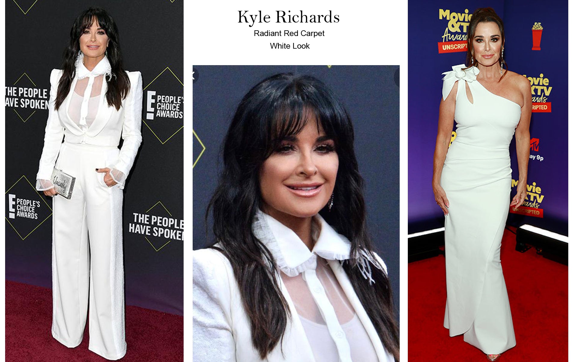 KYLE WHITE SUIT SIDE SEQUIN - SEEN ON RED CARPET PEOPLE CHOICE AWARDS