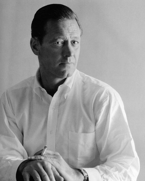 William Holden wearing a white OCBD shirt with a nice collar roll