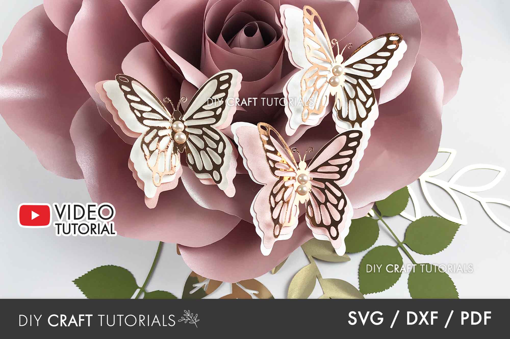 Download 3d Butterfly Svg Template 1 Diy Craft Tutorials