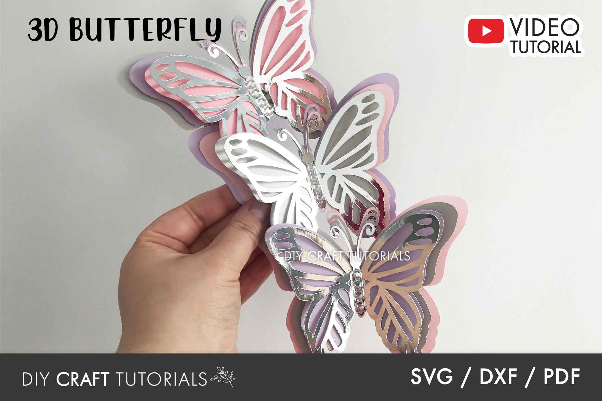 Download 3d Butterfly Svg Template 2 Diy Craft Tutorials