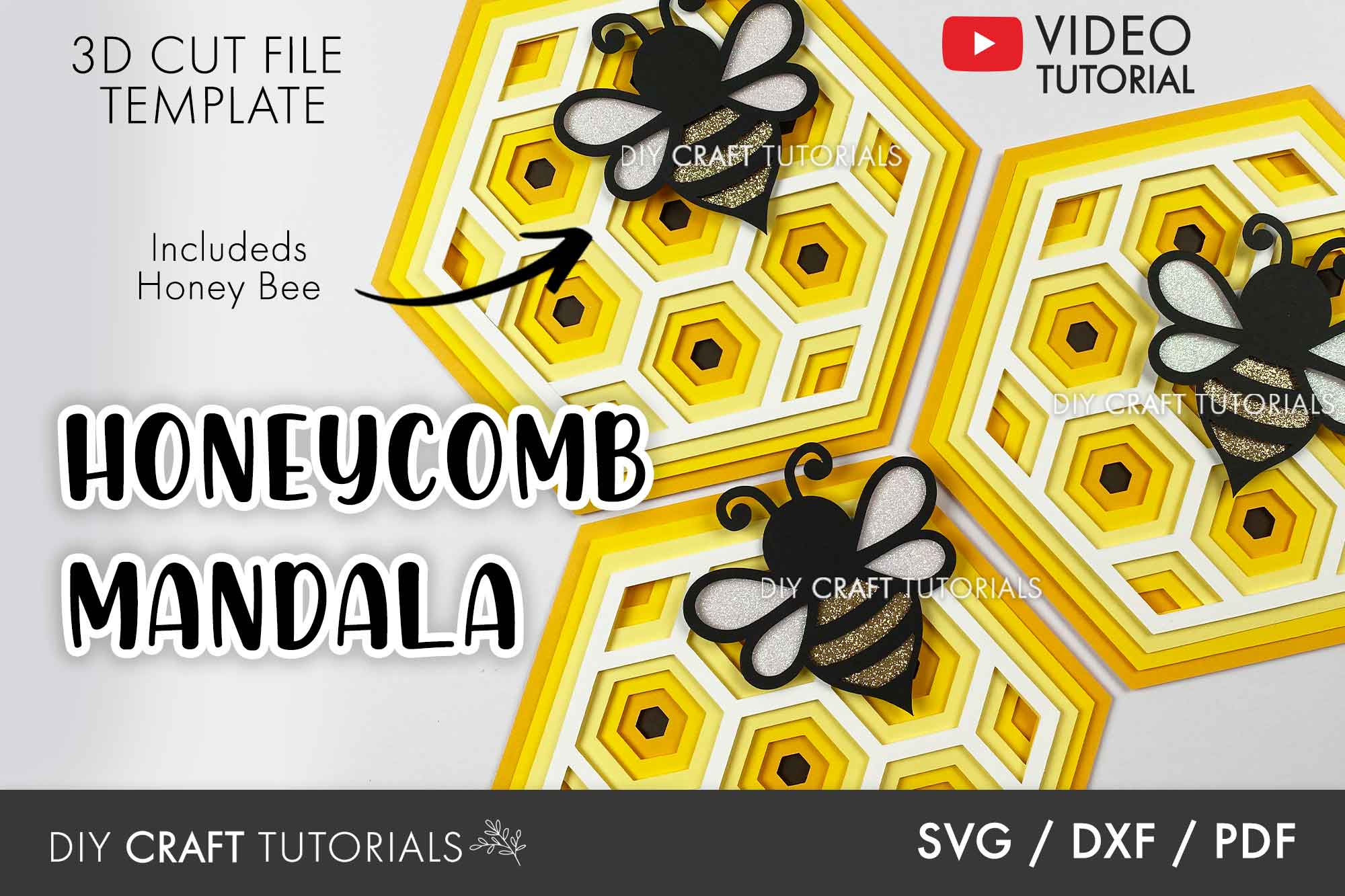 Free Free 327 Bee Layered Mandala SVG PNG EPS DXF File