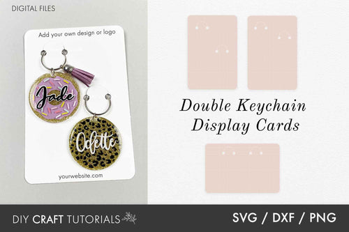 Keychain Display Card SVG, Key Fob Display Card, Keyring Card DXF