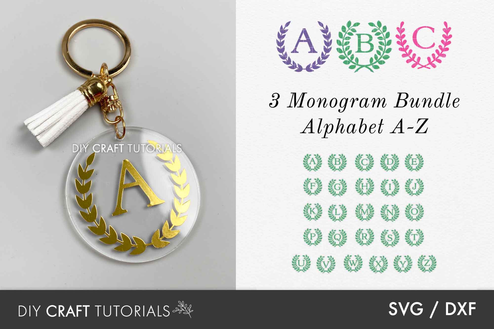 Download Laurel Wreath Monogram Svg Diy Craft Tutorials