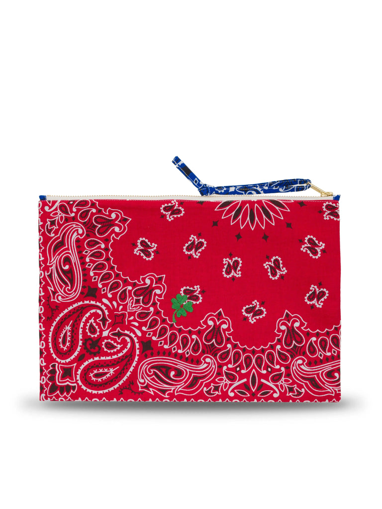 Zipped pouch - Clover - Real Red Indigo
