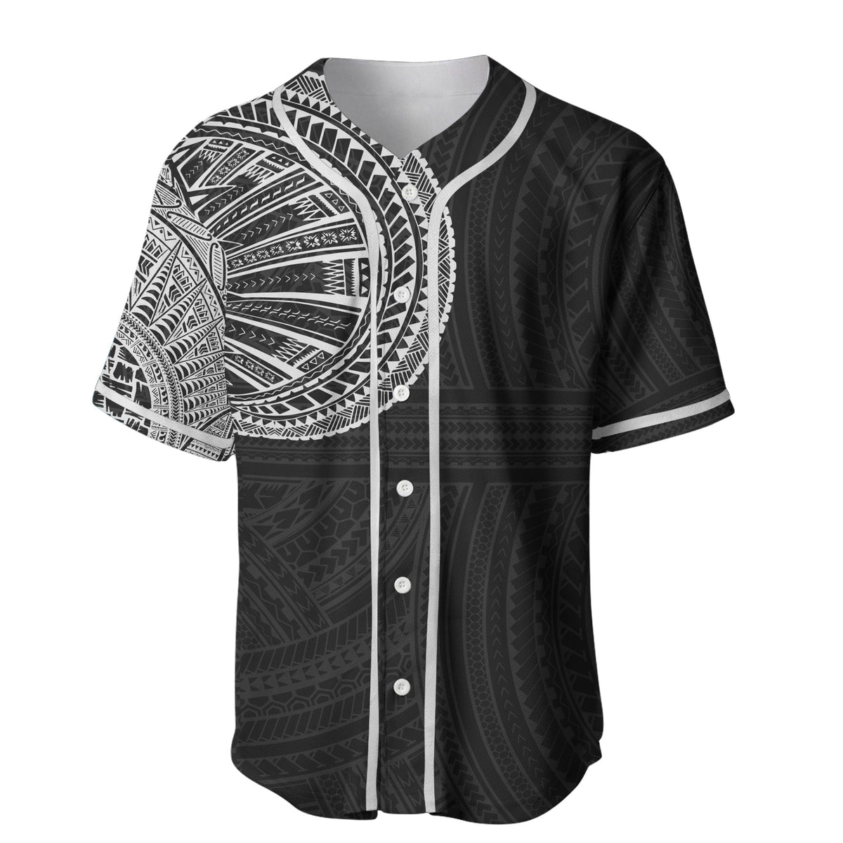Tribal Polynesian Tattoo Baseball Jersey Shirt | luxamz
