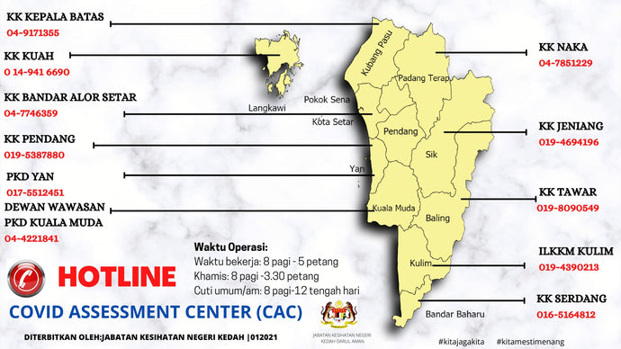 Kedah covid jabatan 19 negeri kesihatan Pengadu diminta