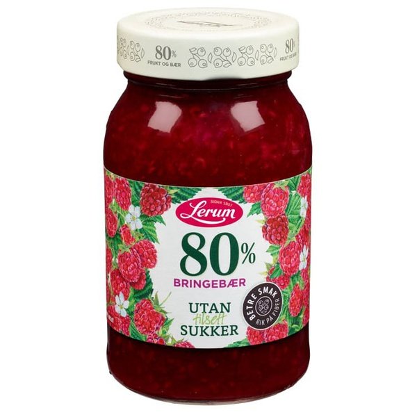 Lerum Strawberry Jam (Jordbær syltetøy uten tilsatt sukker