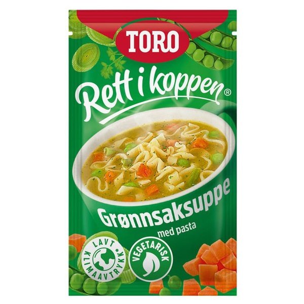 Kiwi stromen Proberen Toro Grønnsaksuppe M/Pasta 21 grams Rett i Koppen (Instant soup) –  Norwegian Foodstore