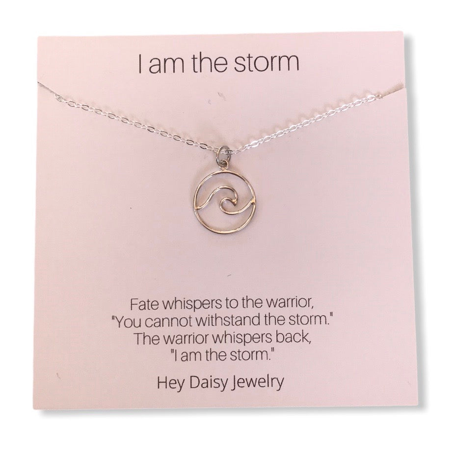 I Am the Storm Warrior Quote Storm Quote Necklace 