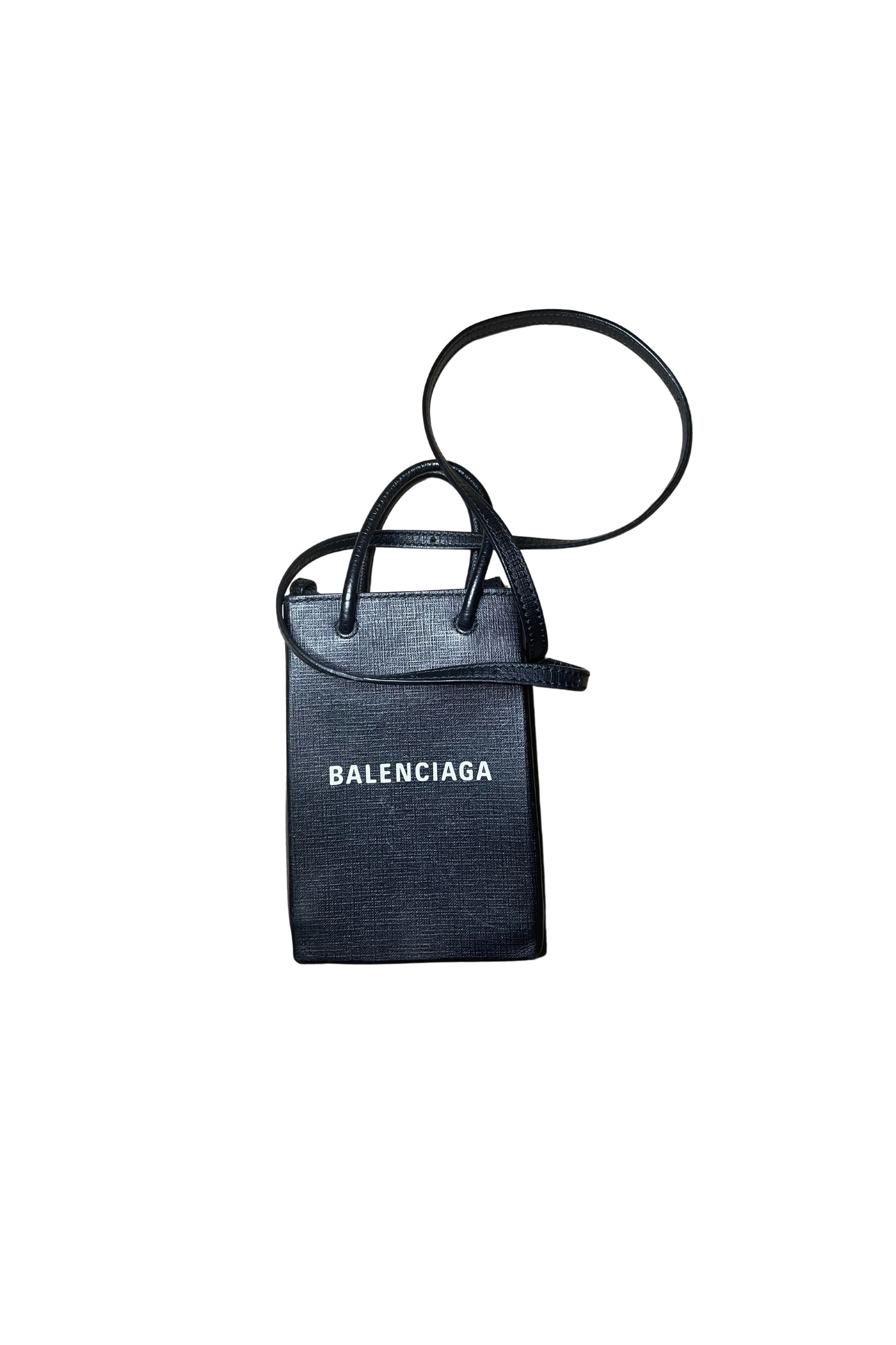 Balenciaga shopping tote phone holder bag Luxury Bags  Wallets on  Carousell