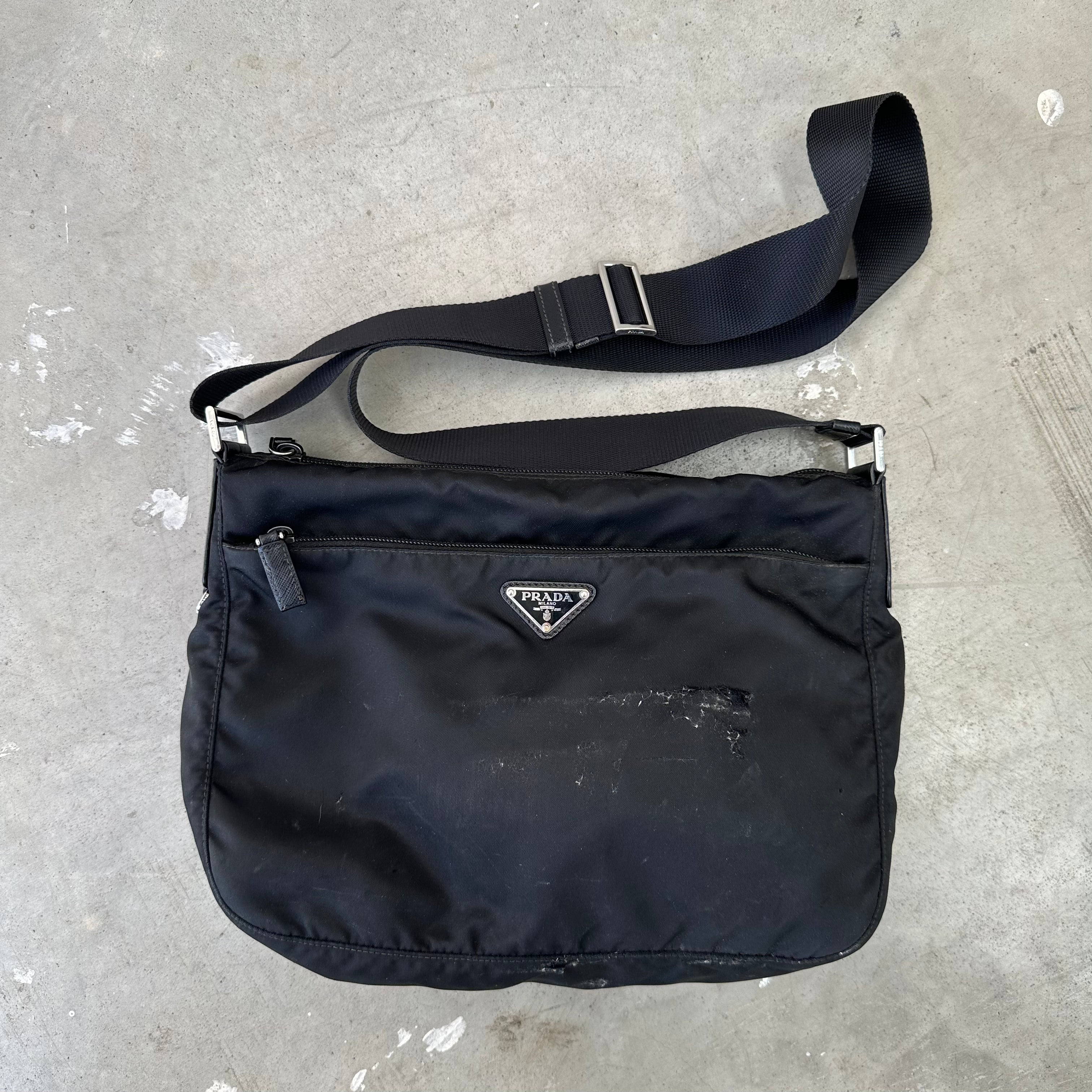 Prada Nylon Crossbody Bag Black – Curated by Charbel