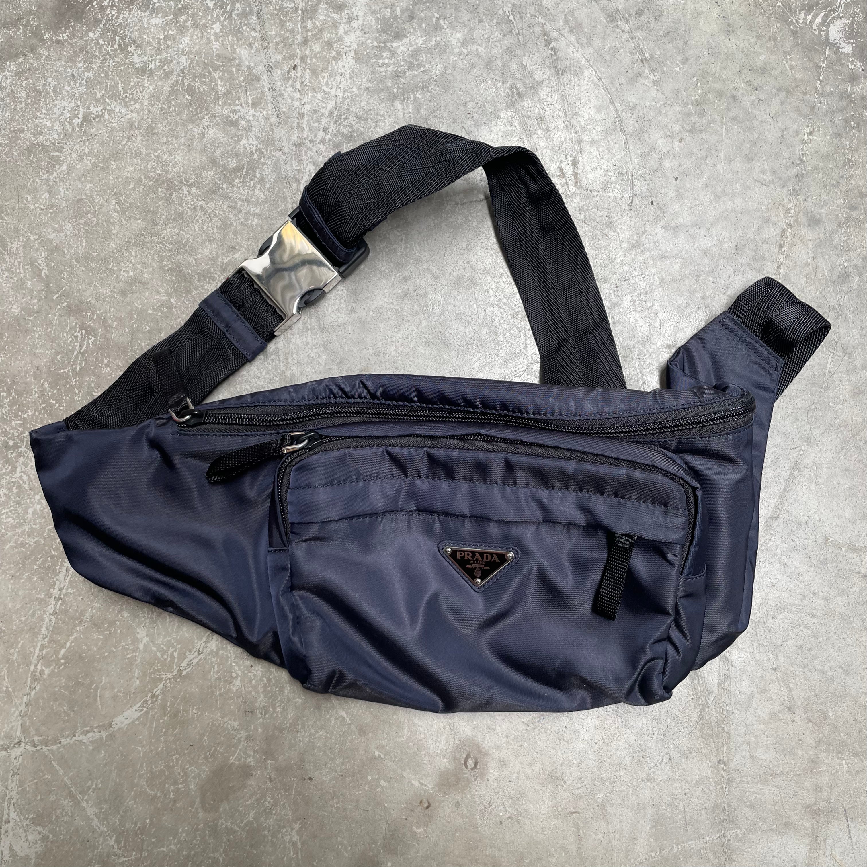 Prada Nylon Navy Belt Bag / Bum Bag – Curated by Charbel