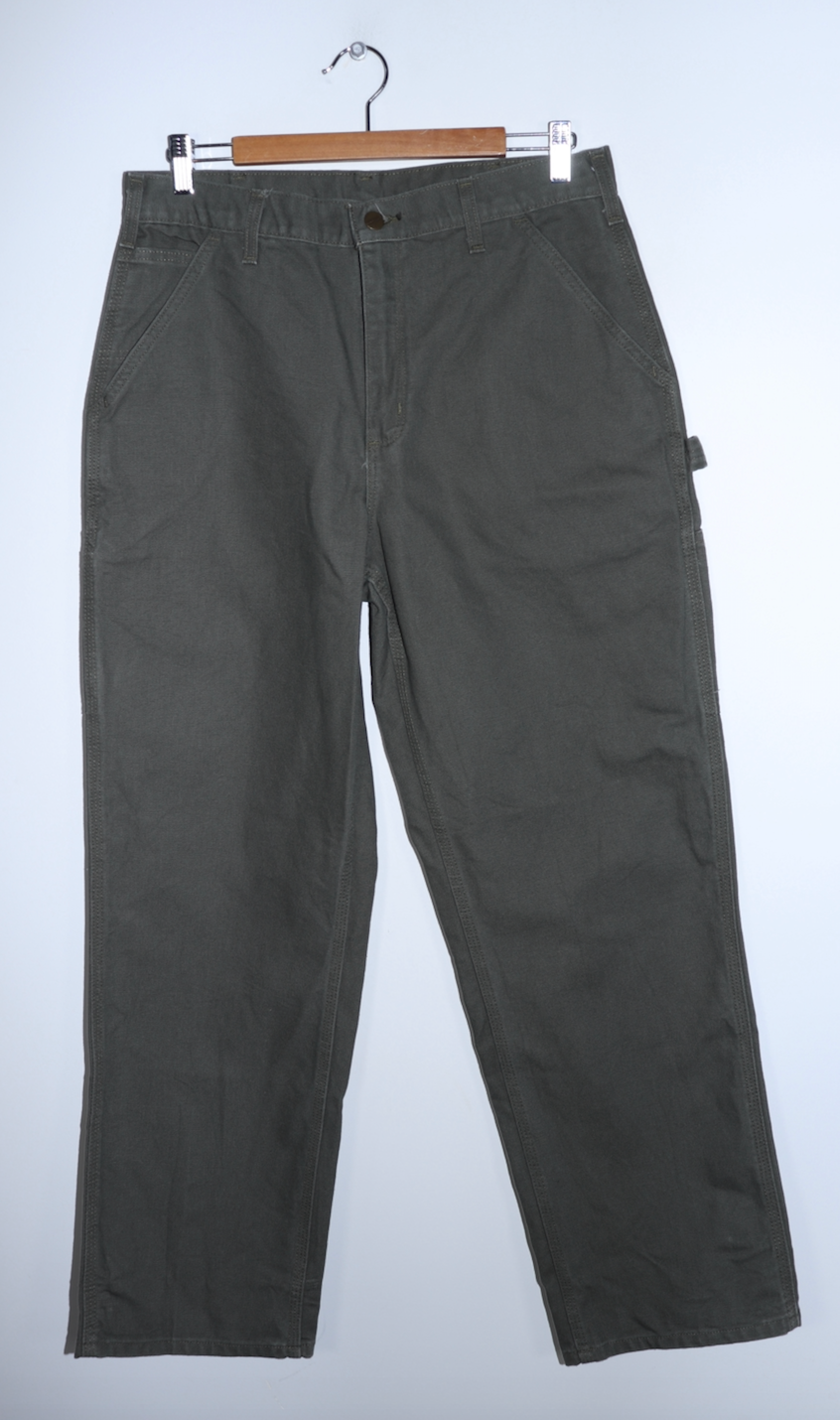 Vintage Carhartt Thick Moss Green Carpenter Pants 34 X 30 – Curated by ...