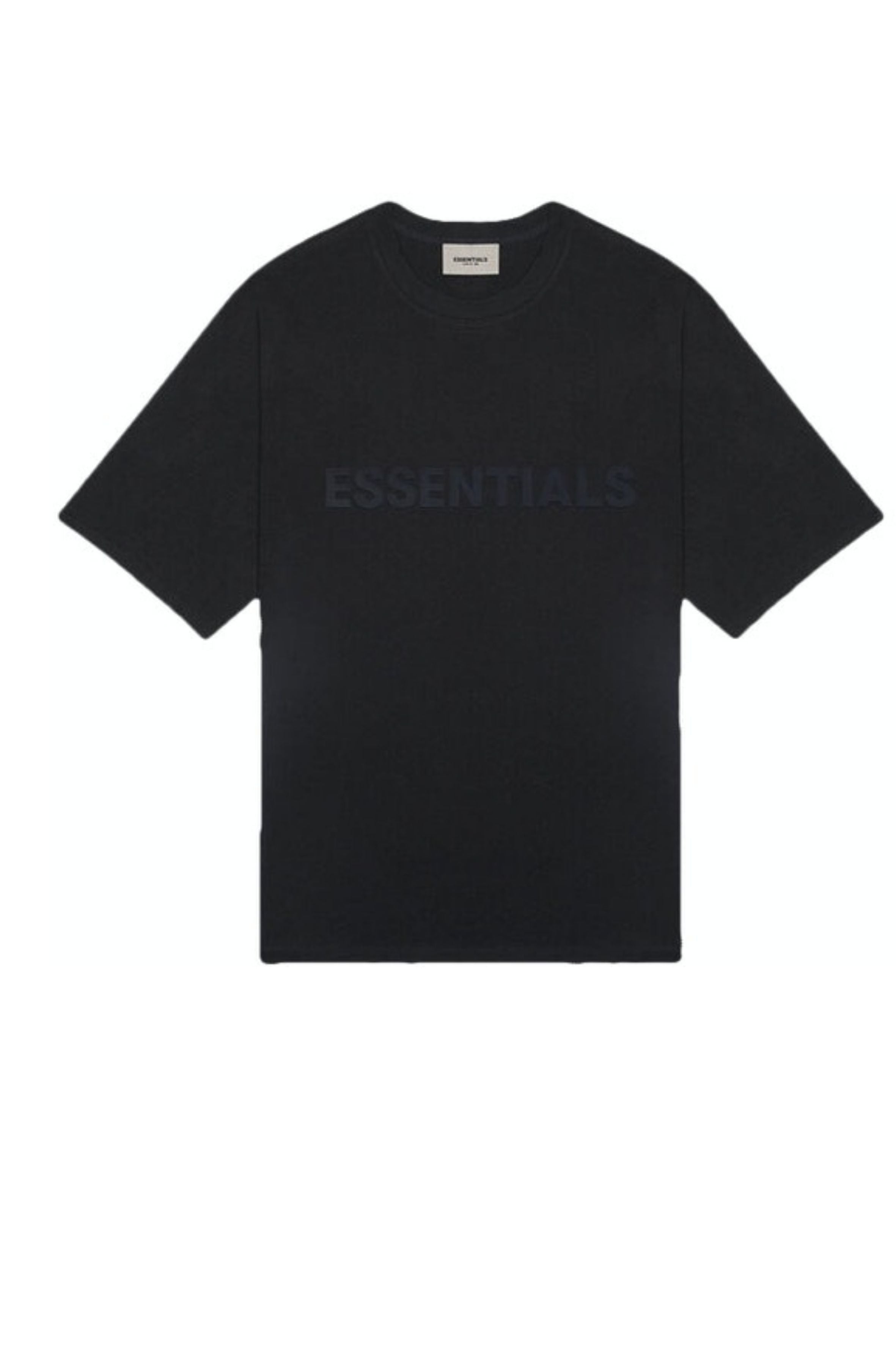 FOG Fear of God Essentials Boxy Tee 3D Silcon Black – Curated by Charbel