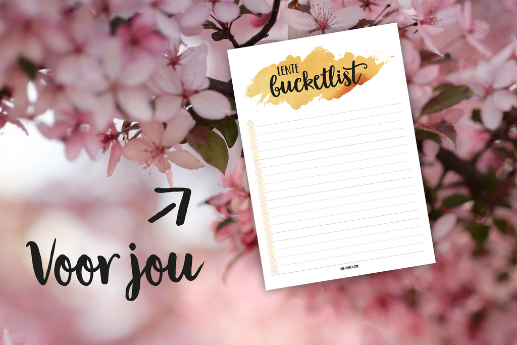 Beezonder Lente bucketlist freebie