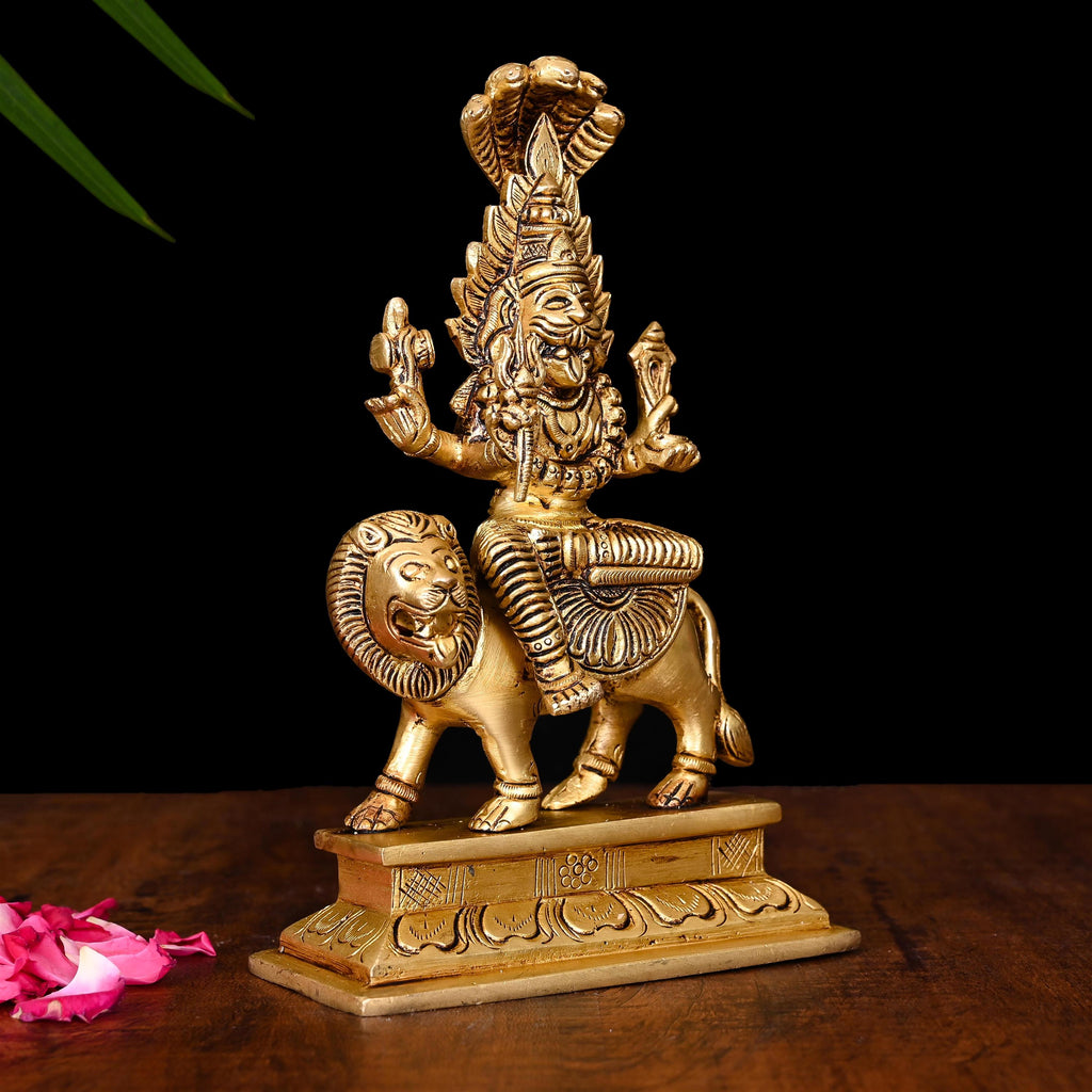 Brass Pratyangira Devi Idol (7 Inch) – Vedansh Craft